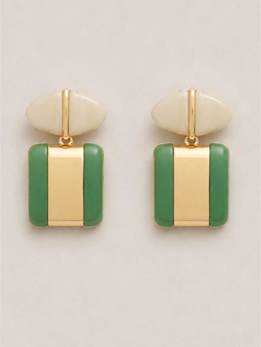 New! Green Boho Drop Earrings NWOT
